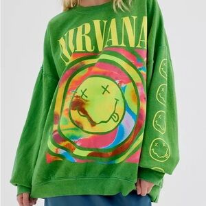 Nirvana Green Graphic Sweatshirt